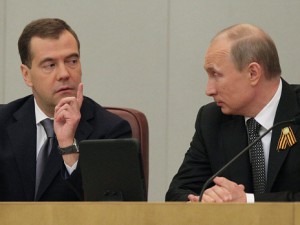 Владимир Путин и Дмитрий Медведев, фото Бизнес ФМ