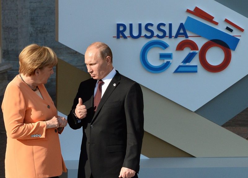 Путин и Меркель