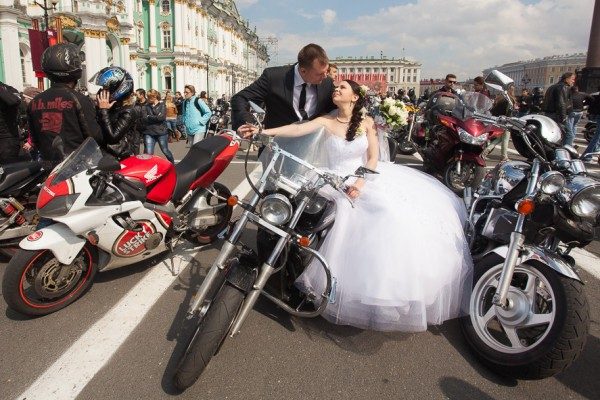 свадьба байкеры мотоциклы