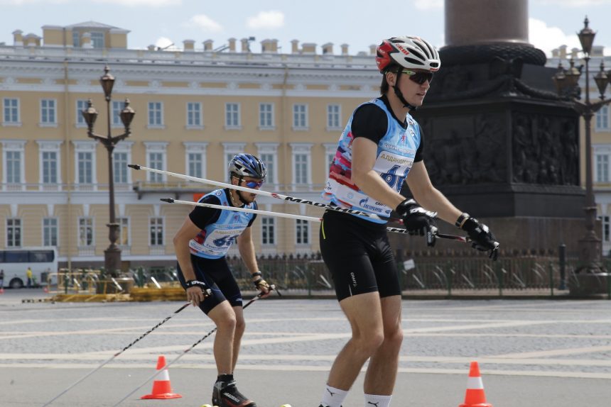 лыжный спринт на дворцовой, роликовые лыжи