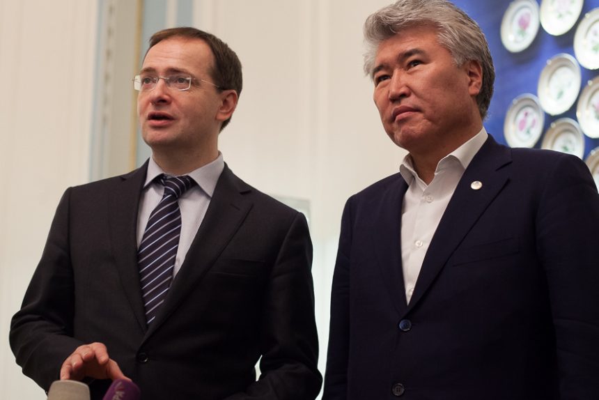 Мединский и министр культуры казахстана Арыстанбек Мухамедиулы