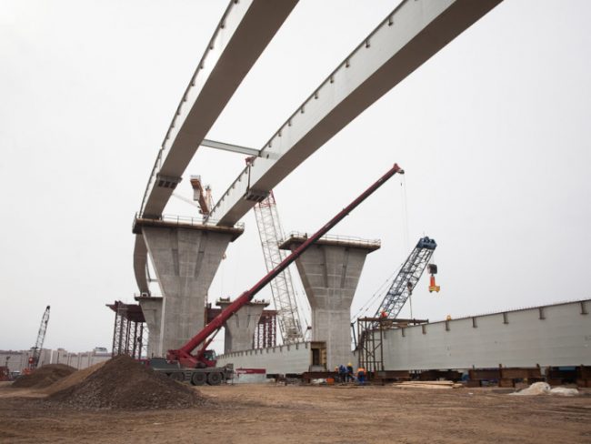 строительство зсд стройка намыв новокрестовская крестовский остров строительство моста