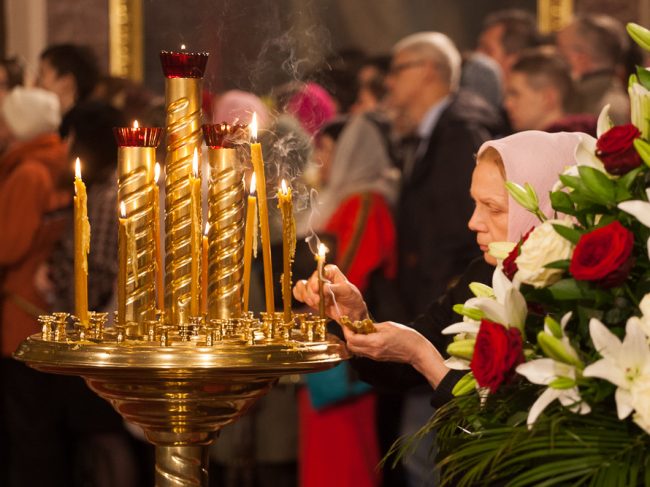 всенощное бдение служба пасха казанский собор церковь свечи