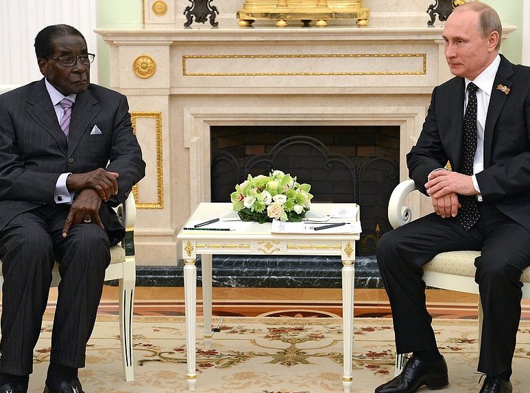 Путин и президент зимбабве мугабе