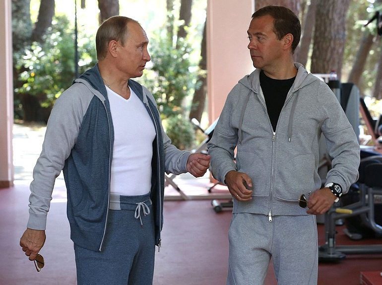 тренировка путин медведев