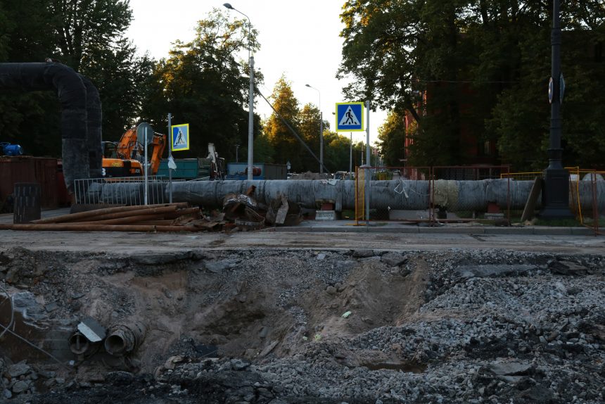 ремонт дорог трубы