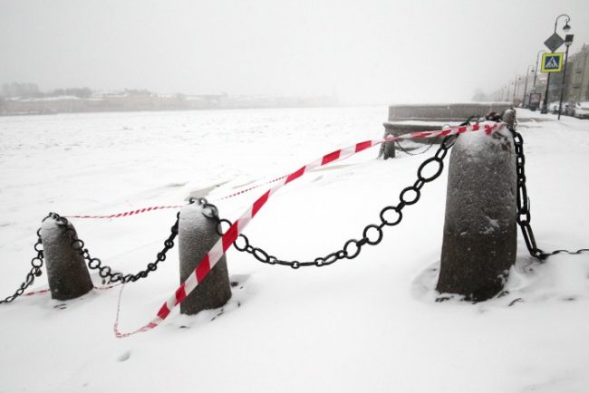 снег зима в петербурге