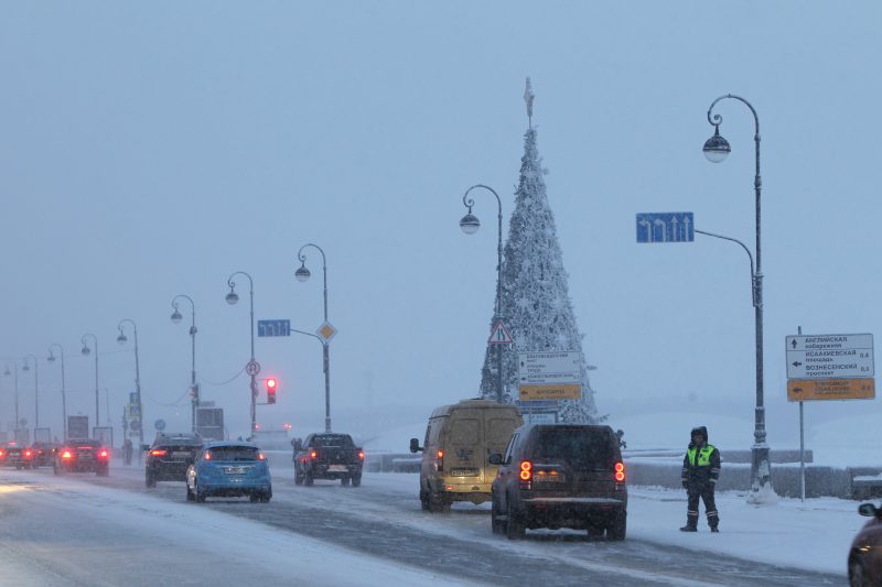 зима петербург снег новый год