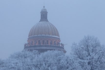зима петербург снег исаакиевский собор