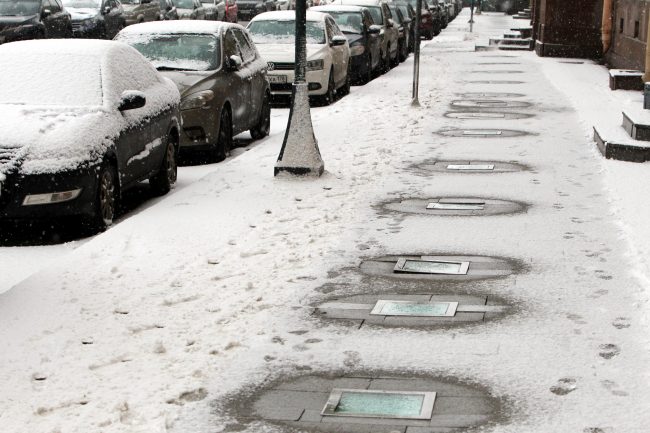 снег снегопад тротуар английская набережная