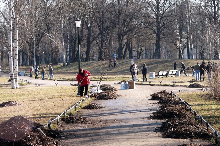 таврический сад уборка благоустройство весенний субботник