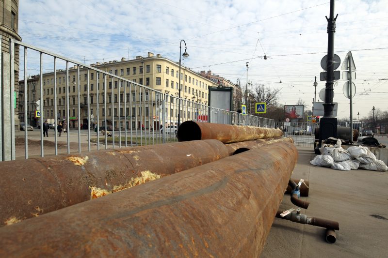 трубопровод ремонт теплотрассы теплосеть большой проспект васильевского острова