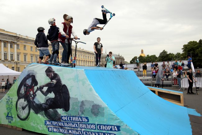 фестиваль экстремального спорта и молодёжных субкультур дворцовая площадь велоспорт самокат