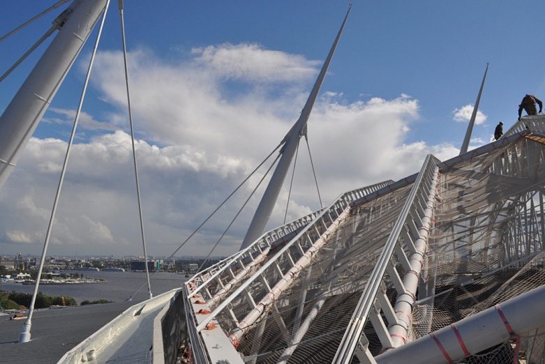 крыша зенит-арена стадион на крестовском