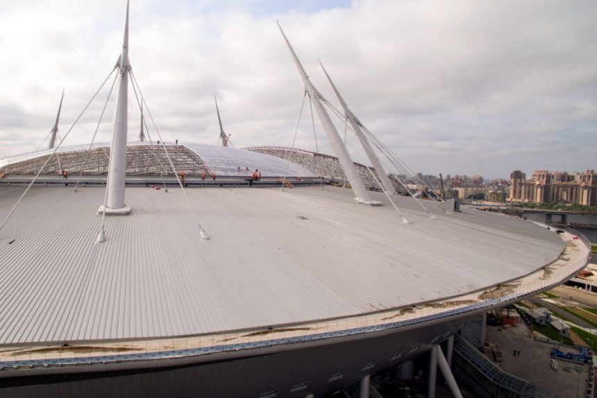 установка мембранной кровли стадион зенит-арена крестовский остров