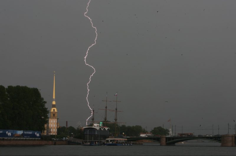 гроза молния петропавловская крепость