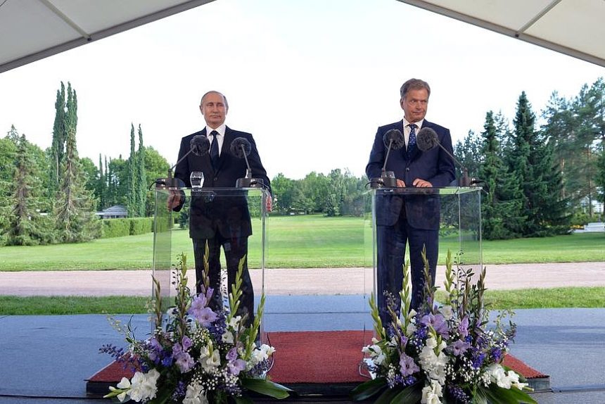 владимир путин и президент финляндии саули ниинистё