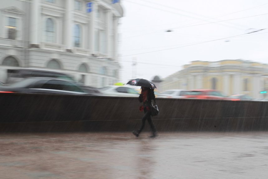 дождь зонтики невский проспект