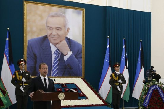 Дмитрий Медведев на похоронах Ислама Каримова