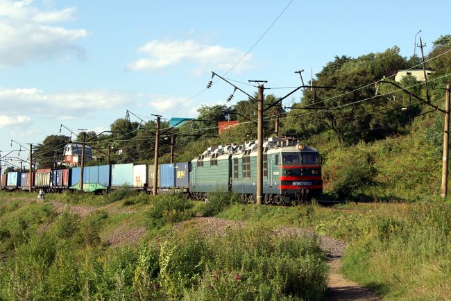железная дорога контейнеры грузовой поезд электровоз владивосток транссибирская магистраль