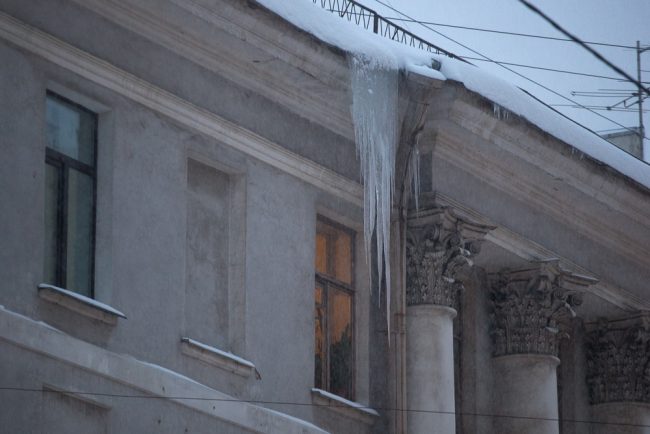 сосульки сосули зима в Петербурге