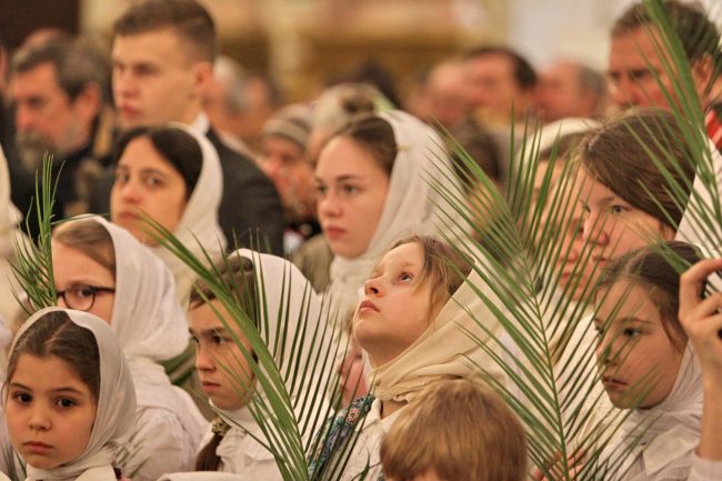 вербное воскресенье дети православие служба исаакиевский собор