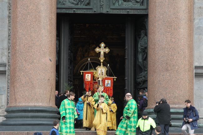 крестный ход вербное воскресенье дети православие служба исаакиевский собор