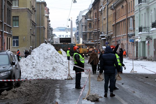 уборка снега гончарная улица