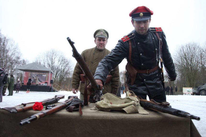 захоронение останков бойцов ВОВ, торжественная церемония