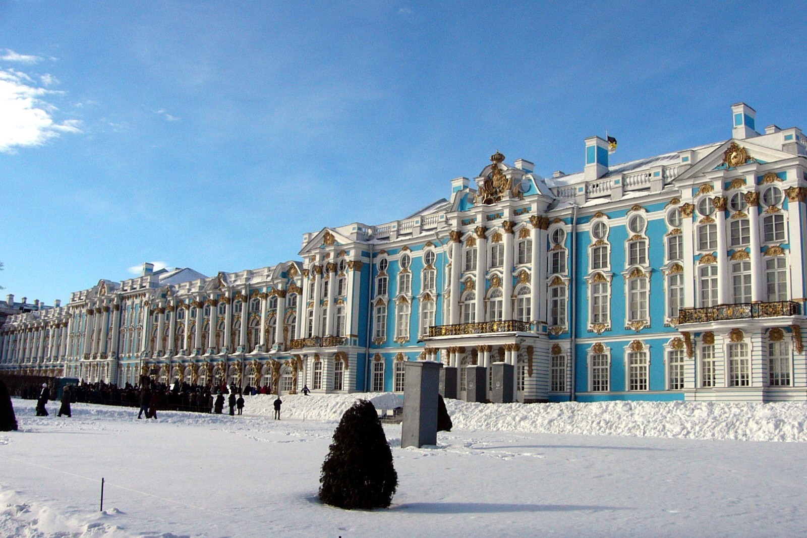 Екатерининский дворец в Царском селе зимой