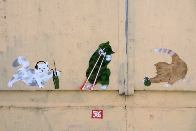 котики-защитники граффити движения явь