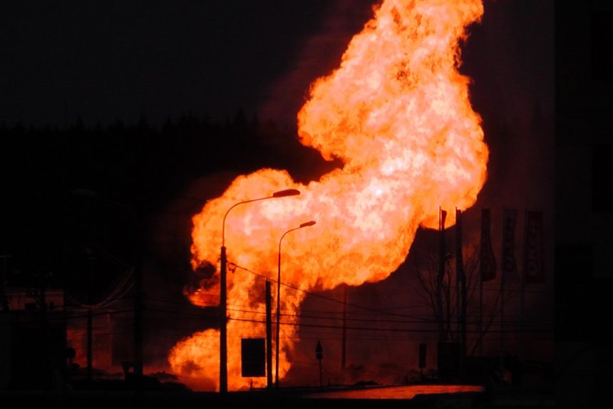 взрыв пожар на газопроводе гатчина
