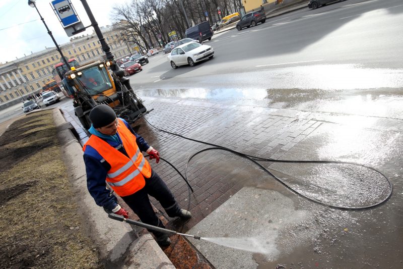 уборка улиц мытьё благоустройство