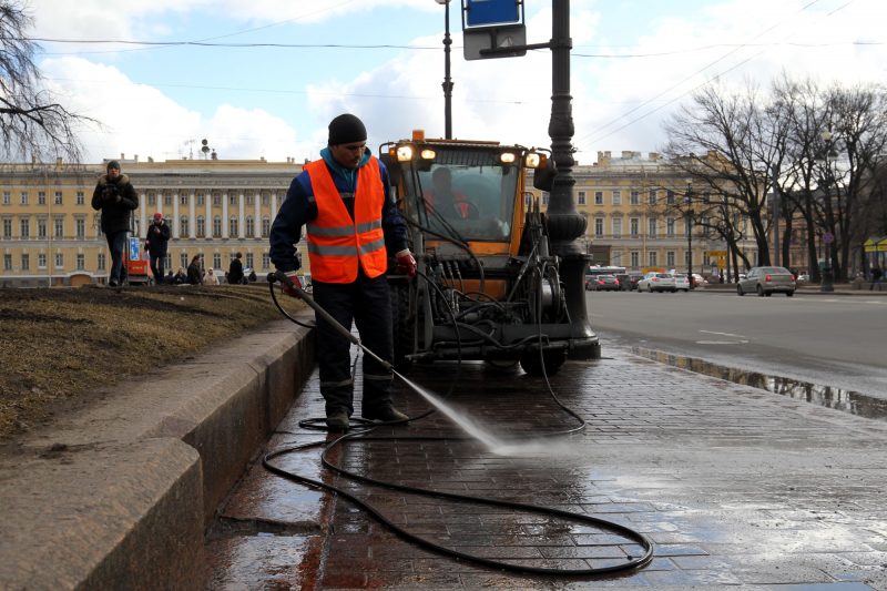 уборка улиц мытьё благоустройство