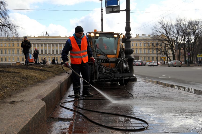 уборка улиц мытьё благоустройство