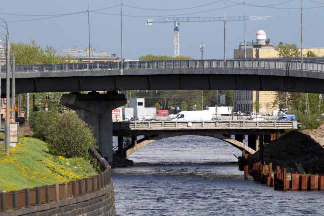 дорожное строительство дорожные работы набережная обводного канала мост