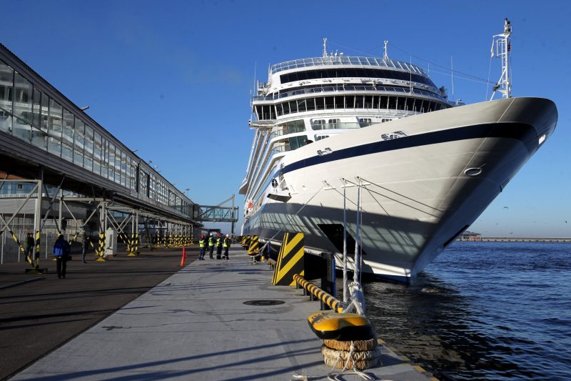 морской пассажирский порт круизный лайнер viking sky швартовка