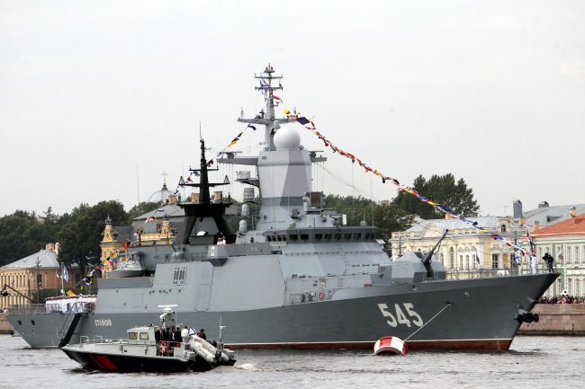репетиция парада день ВМФ флот военный корабль корвет Стойкий