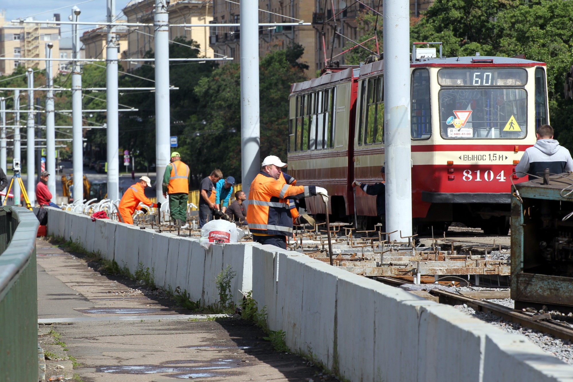 Кронштадтский путепровод трамвай 60 ремонт инфраструктуры общественный транспорт