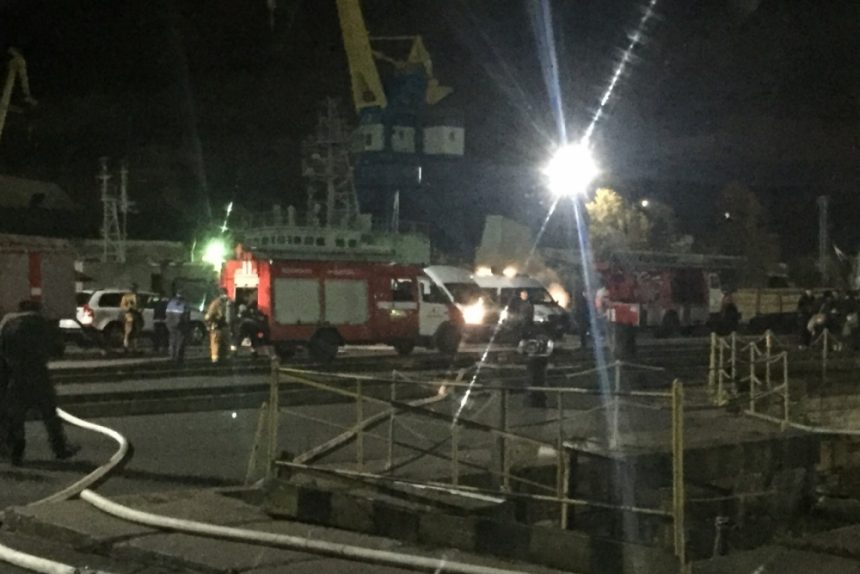 пожар кронштадтский морской завод