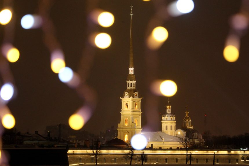 новогоднее оформление Петропавловская крепость