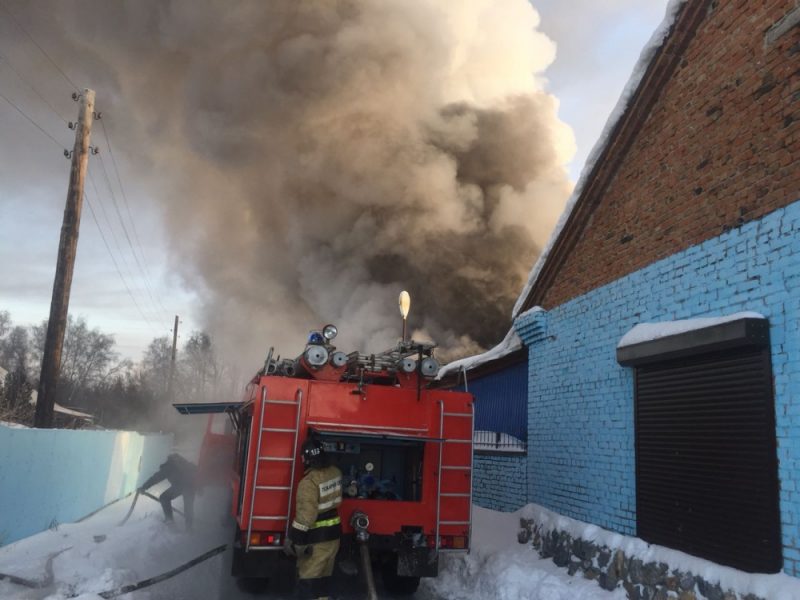 пожар обувная фабрика Новосибирская область