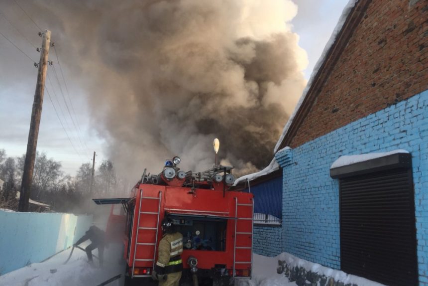 пожар обувная фабрика Новосибирская область