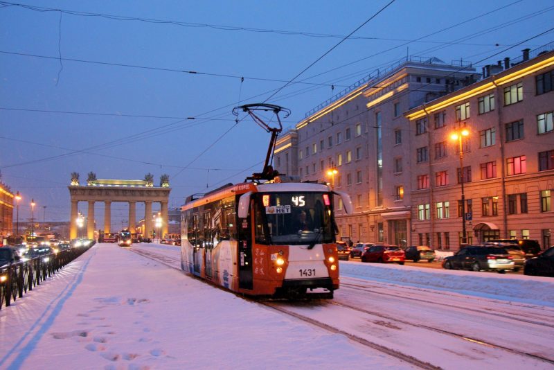 Олимпийский трамвай Московский проспект Московские ворота