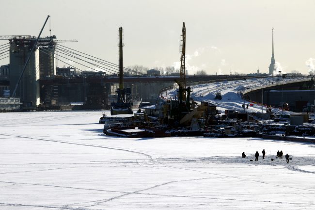 дорожное строительство Серный мост набережная Макарова