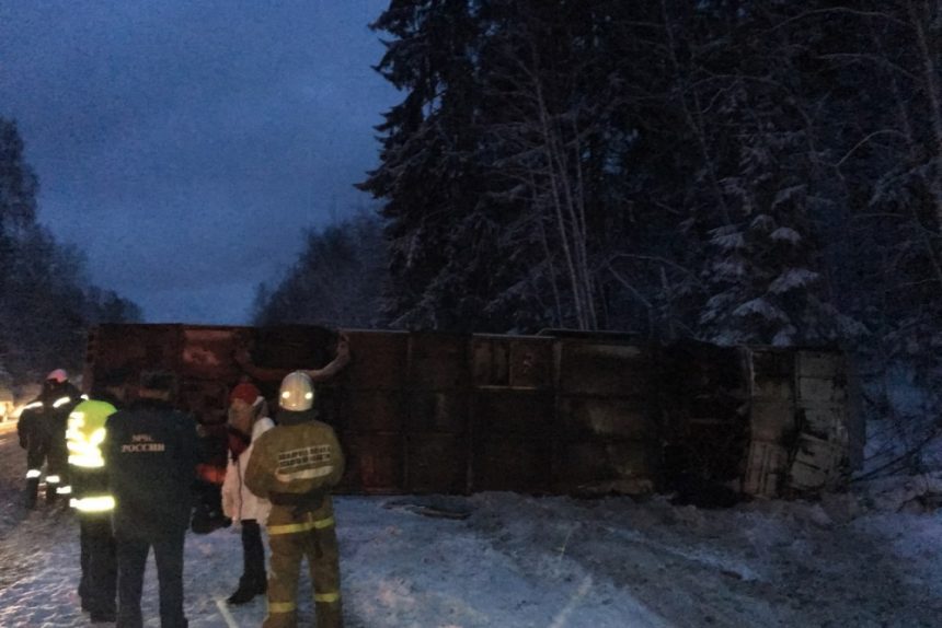 ДТП автобус Гродно - Петербург Псковская область