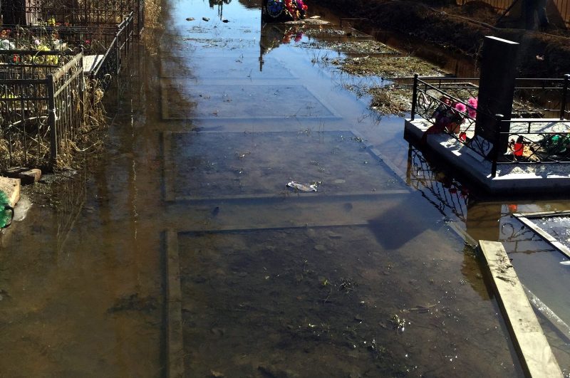подтопление половодье талая вода Серафимовское кладбище
