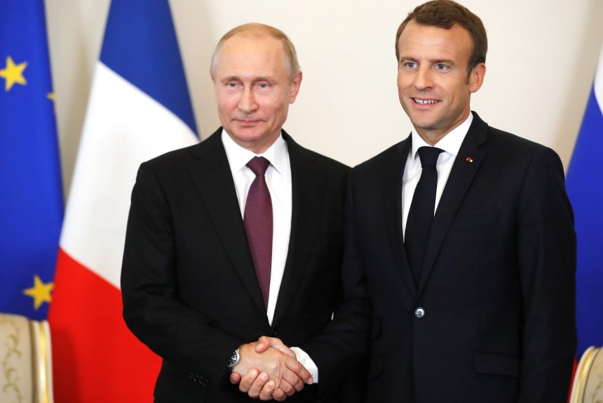 Владимир Путин Эммануэль Макрон