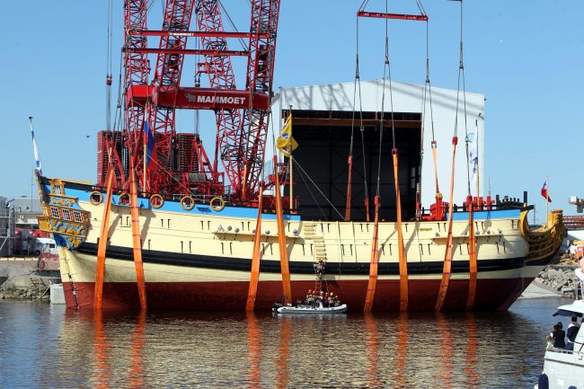 спуск на воду линейного корабля Полтава верфь исторического судостроения
