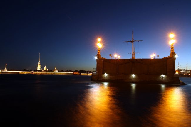 Троицкий мост Нева Петропавловская крепость